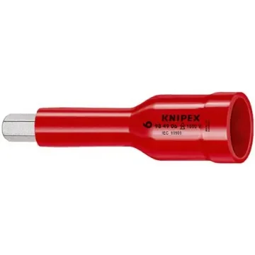 Knipex 1/2 in Drive 1/2in Bit Socket, Hexagonal Socket Screws, 6mm, VDE/1000V, 75 mm Overall Length - 98 49 06 product image