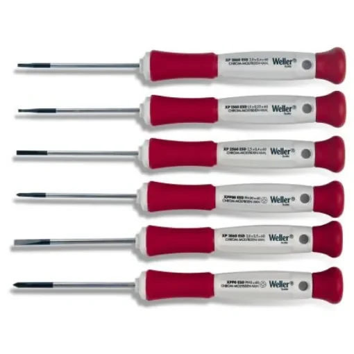 Weller Phillips; Slotted Precision Screwdriver Set, 6-Piece, ESD-Safe - XP600 product image