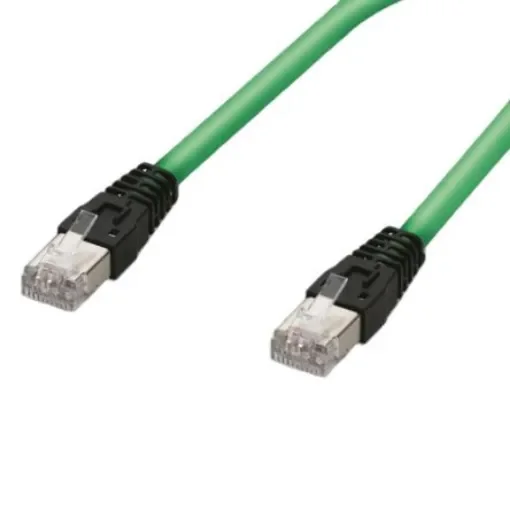 F Lutze Ltd, 1m Cat5, Green RJ45 to Male RJ45 Male, Shielded, Terminated Polyurethane Sheath - 192015.0100 product image