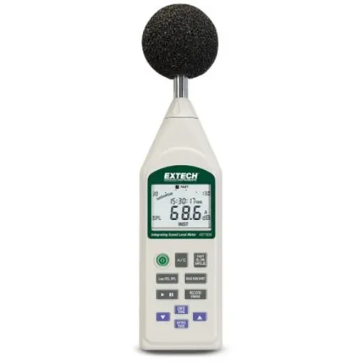 Extech  Datalogging Sound Level Meter, 30dB to 130dB, 8kHz max - 407780A product image