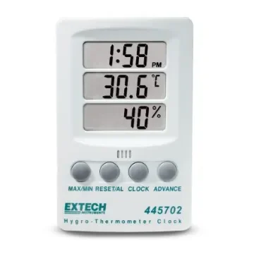 Extech Handheld Thermohygrometer, ±6 Accuracy, +60°C Max, 85%RH Max - 445702 product image