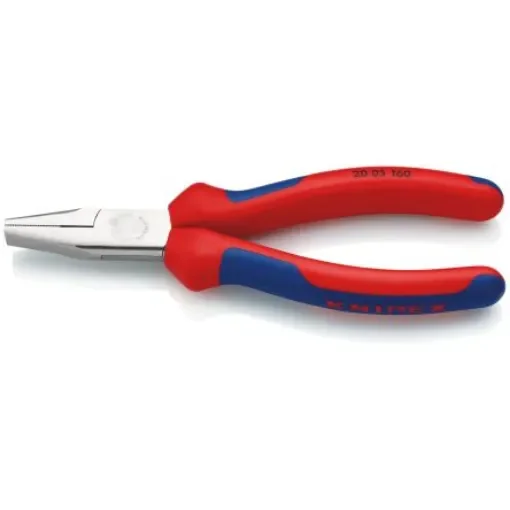 Knipex 20 05 160 Nose pliers, 160 mm Overall, Flat, Straight Tip, 30mm Jaw product image