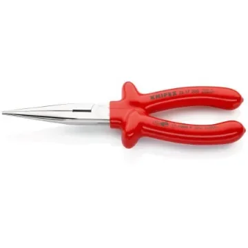Knipex Nose pliers, 200 mm Overall, Straight Tip, VDE/1000V, 73mm Jaw - 26 17 200 product image