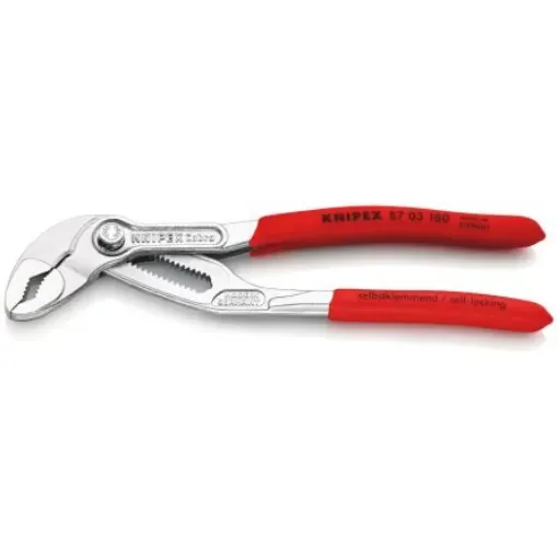 Knipex Cobra® Hightech Water Pump Pliers, 180 mm Overall, Angled Tip - 87 03 180 product image