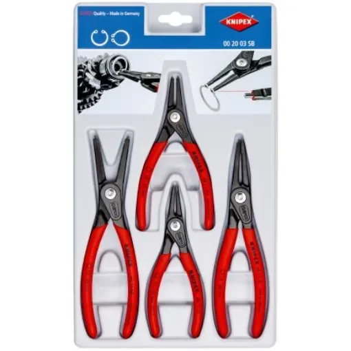 Knipex 4-Piece Circlip Plier Set, Straight Tip, 310 mm Overall - 00 20 03 SB product image