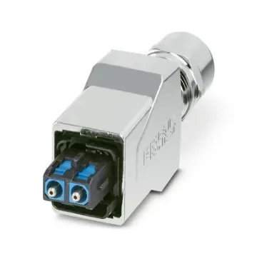 Phoenix Contact, FOC, SCRJ Multimode Fibre Optic Connector, POF 980/1000µm Fibre Size, 1.5dB Insertion Loss - 1407896 product image