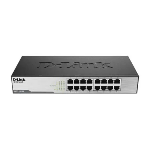 D-Link 16-Port Fast Ethernet Unmanaged Desktop Switch, Unmanaged 16 Port Ethernet Switch, EU - DES-1016D/E product image