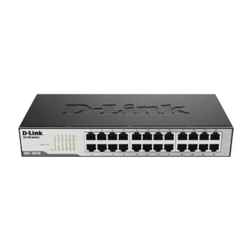 D-Link 24-Port Fast Ethernet Unmanaged Desktop Switch, Unmanaged 24 Port Ethernet Switch, EU - DES-1024D/E product image