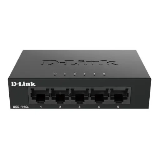 D-Link 5-Port Gigabit Unmanaged Desktop Switch DGS-105, Unmanaged 5 Port Ethernet Switch, EU - DGS-105GL/E product image