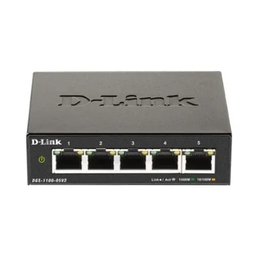 D-Link 5-Port Gigabit Smart Managed Switch, Smart 5 Port Smart Switch, EU - DGS-1100-05V2/E product image