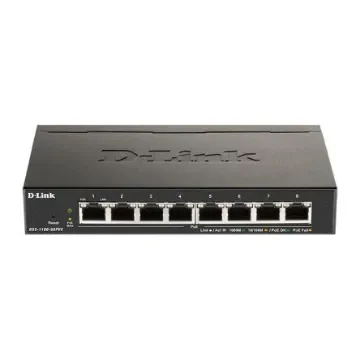 D-Link 8-Port Gigabit Smart Managed PoE Switch, Smart 8 Port Smart Switch With PoE EU - DGS-1100-08PV2/E product image