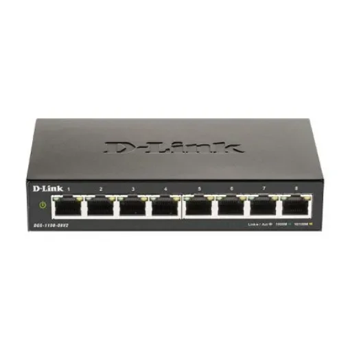 D-Link 8-Port Gigabit Smart Managed Switch, Smart 8 Port Smart Switch, EU - DGS-1100-08V2/E product image
