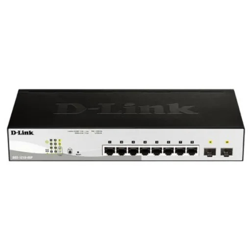 D-Link 10-Port Gigabit Smart Managed PoE Switch, Smart 10 Port Smart Switch With PoE EU - DGS-1210-08P/E product image