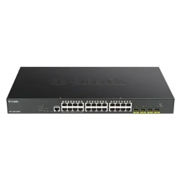D-Link 28-Port Gigabit Smart Managed Max PoE Switch with 10G Uplinks, Smart 28 Port Smart Switch With PoE EU - DGS-1250-28XMP/E product image