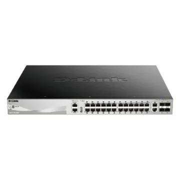 D-Link 30-Port Layer 3 Stackable Managed PoE Switch with 10G Uplinks, Managed 30 Port Network Switch With PoE EU - DGS-3130-30PS/E product image