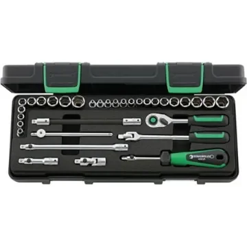 STAHLWILLE 33-Piece Imperial, Metric 1/4 in Standard Socket Set with Ratchet, 6 point - 96010107 product image