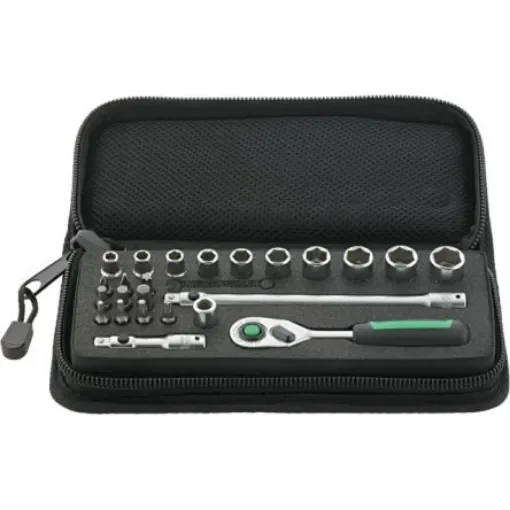 STAHLWILLE 24-Piece Metric 1/4 in Standard Socket/Bit Set with Ratchet, 6 point; Hex Bit; Phillips Bit; Torx Bit - 96010127 product image