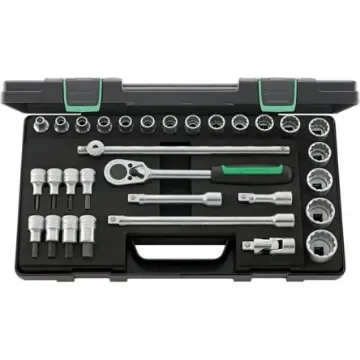 STAHLWILLE 31-Piece Metric 1/2 in Standard Socket/Bit Set with Ratchet, 12 point; Hex Bit - 96031439 product image