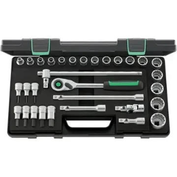 STAHLWILLE 31-Piece Metric 1/2 in Standard Socket/Bit Set with Ratchet, 12 point; Hex Bit - 96031440 product image