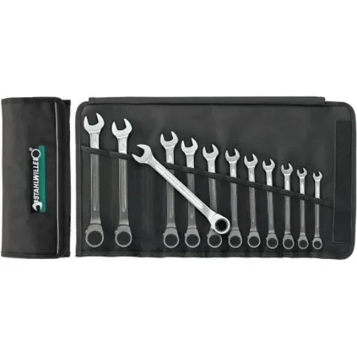 STAHLWILLE OPEN-RATCH Series Ratchet Spanner, 8mm, Metric, 300 mm Overall, No - 96411712 product image
