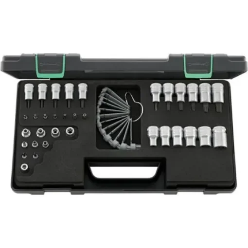 STAHLWILLE 35-Piece 1/4 in; 3/8 in Standard Socket/Bit Set, e-Torx; Torx Bit - 98811908 product image