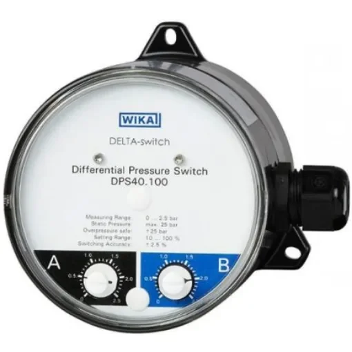 WIKA Pressure Switch, 2 x G 1/4 female 0bar to 1bar - 31103691 product image