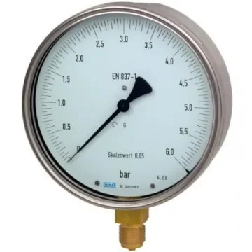 WIKA NPT 1/2 Analogue Pressure Gauge 10bar Bottom Entry 160mm Outside Diameter - 48778569 product image