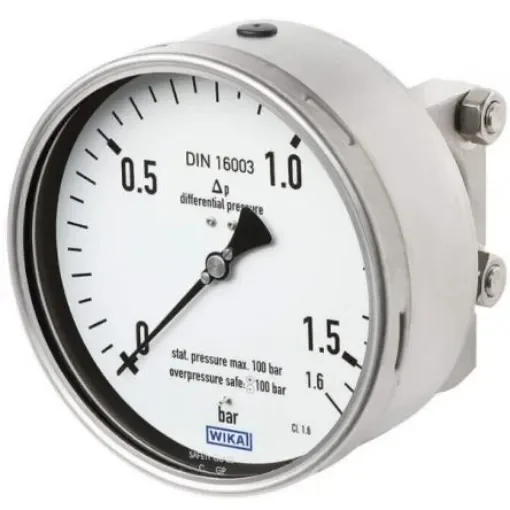 WIKA G 1/2 Analogue Differential Pressure Gauge 6bar Bottom Entry 160mm Outside Diameter - 48798736 product image