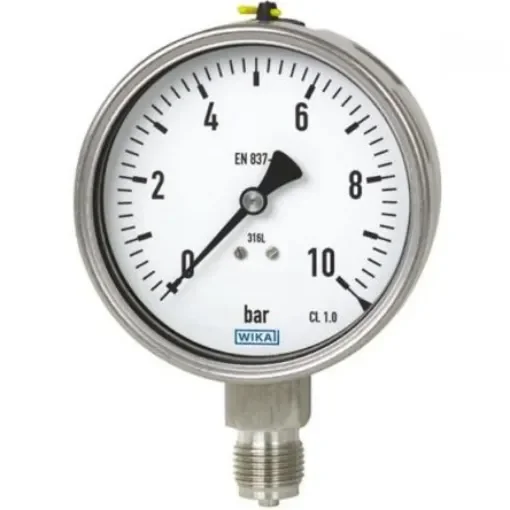 WIKA DN 38.1 Analogue Pressure Gauge 10bar Bottom Entry 63mm Outside Diameter - 48803043 product image