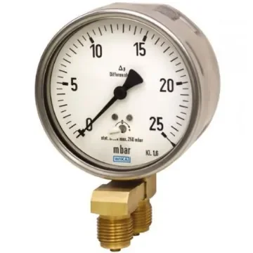 WIKA G 1/2 Analogue Differential Pressure Gauge 60mbar Bottom Entry 160mm Outside Diameter - 66030331 product image