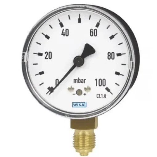 WIKA G 1/8 Analogue Pressure Gauge 0mbar Back Entry 63mm Outside Diameter - 67009140 product image