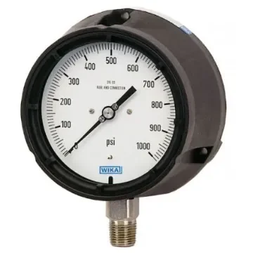 WIKA NPT 1/2 Analogue Pressure Gauge 100psi Bottom Entry 4.5in Outside Diameter - 46913543 product image
