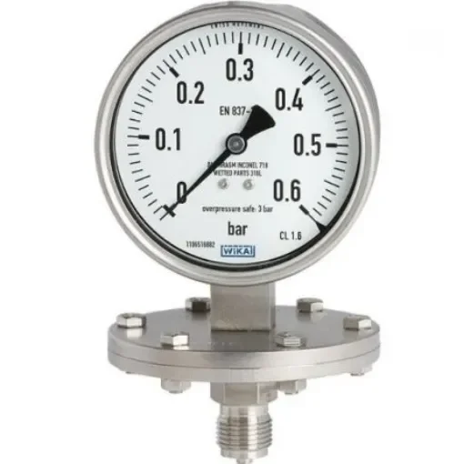 WIKA DN 50 Analogue Pressure Gauge 6bar Bottom Entry 100mm Outside Diameter - 48670373 product image