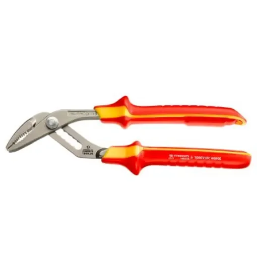 Facom 180A.VE Long Nose Pliers, 250 mm Overall, Bent Tip, VDE/1000V product image