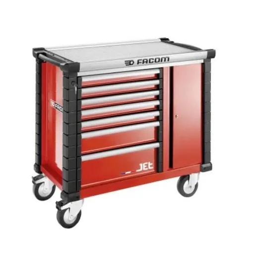 Facom 7 Drawer Aluminium Wheeled Tool Cabinet - JET.T7M3APF product image