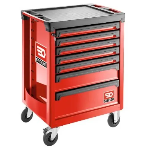 Facom 7 Drawer Polypropylene with Fiber Wheeled Tool Cabinet - ROLL.7M3APF product image
