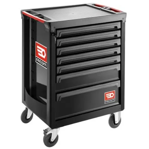 Facom 7 Drawer Polypropylene with Fiber Wheeled Tool Cabinet - ROLL.7M3APF product image