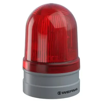 Werma EvoSIGNAL Series Red Rotating Beacon, 12/24 V ac/dc, Base Mounted, LED Bulb, IP66 - 261.140.70 product image