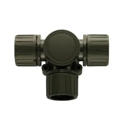 Flexicon T Piece, Conduit Fitting, 21mm Nominal Size, 17mm, Nylon, Black - FPA21TB product image
