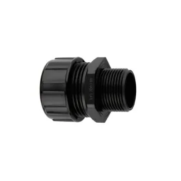 Flexicon Fixed Straight, Conduit Fitting, 25mm Nominal Size, M25mm, Nylon, Black - MP-25-M25B product image