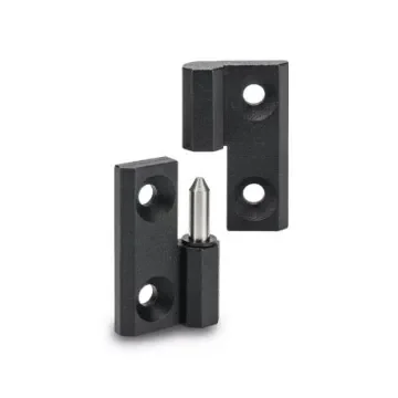 Elesa Zinc Alloy Flag Hinge with a Lift-off Pin, Bolt-on Fixing, 40mm x 40mm x 9mm - 428802 product image