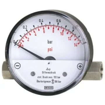 WIKA NPT 1/4 Analogue Differential Pressure Gauge 4bar Side Entry 80mm Outside Diameter - 48741332 product image