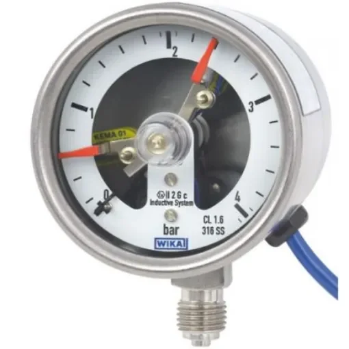 WIKA NPT 1/4 Analogue Pressure Gauge 60bar Bottom Entry 63mm Outside Diameter - 48774057 product image