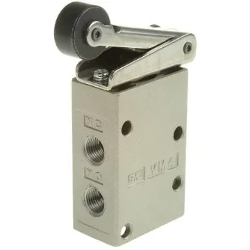 SMC Roller Lever 3/2 Pneumatic Manual Control Valve VM400 Series, Rc 1/8, 1/8in, III B - VM430-01-01S product image