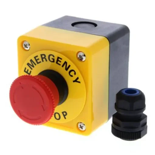 Omron A22E Series Emergency Stop Push Button, Surface Mount, DPST, IP65 - A22E-M-02B product image