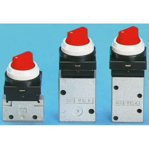 SMC Twist Selector 3/2 Pneumatic Manual Control Valve VM400 Series, Rc 1/8, 1/8in, III B - VM430-01-34R product image