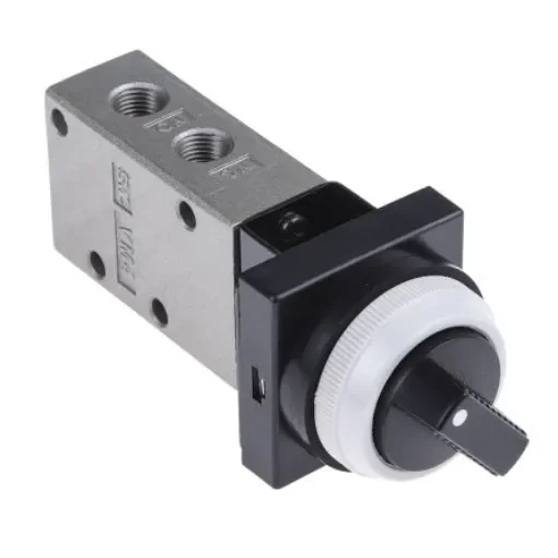 SMC Twist Selector 3/2 Pneumatic Manual Control Valve VM400 Series, Rc 1/8, 1/8in, III B - VM430-01-34B product image