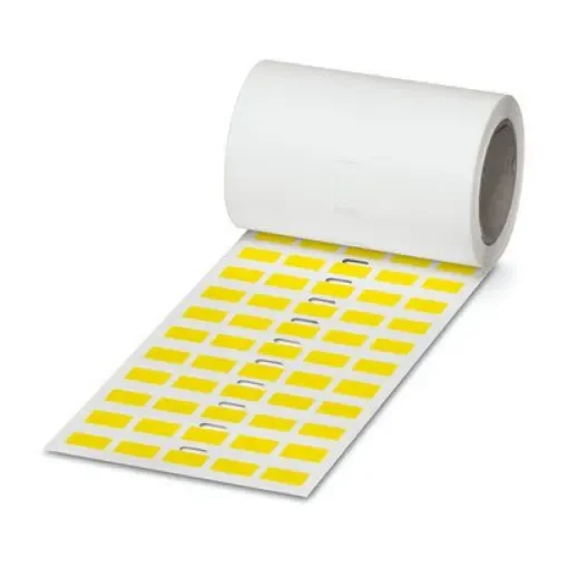 Phoenix Contact 08002 Yellow Yellow Print Label Roll, 15mm Width, 9mm Height, 2500Per Roll Qty - 0800236 product image