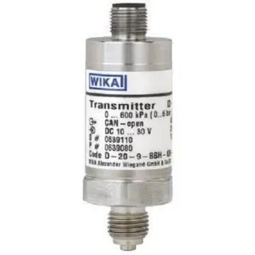 WIKA D-20-9 Series Pressure Sensor, 0bar Min, 0.25bar Max, CANopen Output, Absolute Reading - 12251429 product image