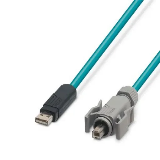 Phoenix ContactVS, 5m, Blue USB to USB, Aluminium/Polyester Foil Shielded, Terminated Polyurethane Sheath - 1653919 product image